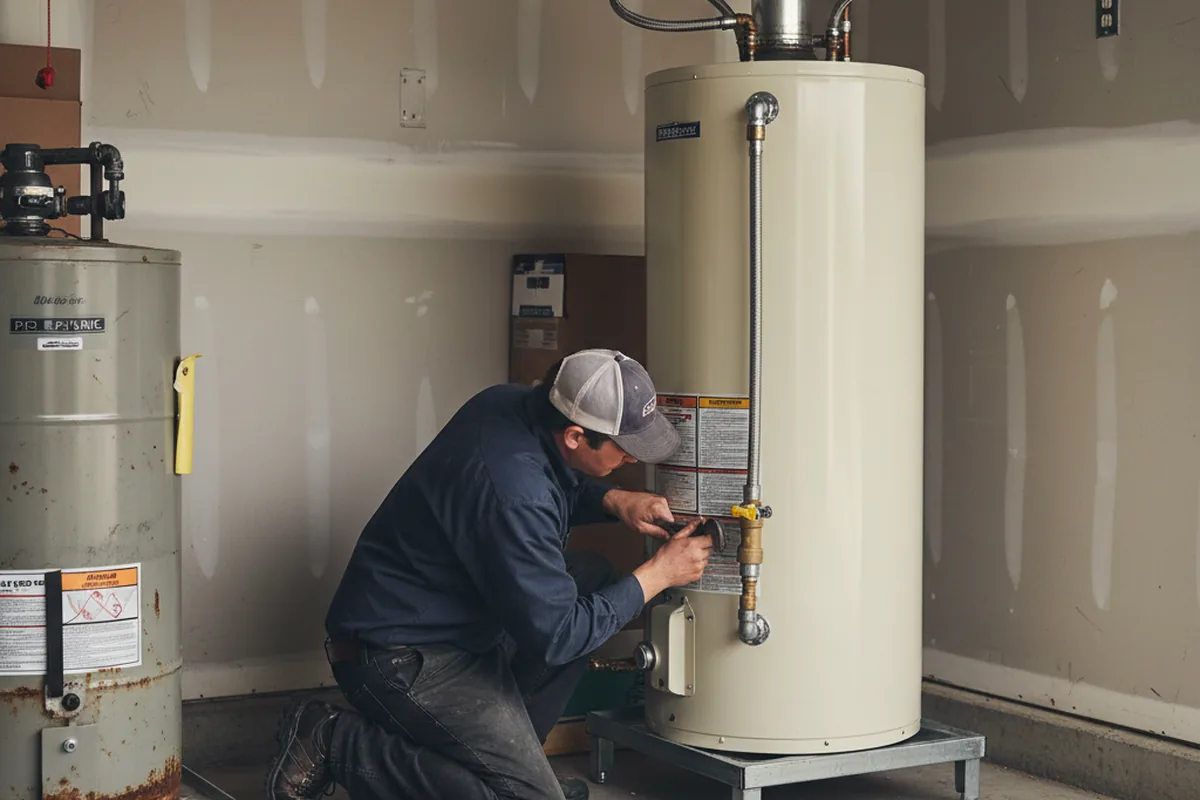 Water heater and shutoff valve replacement in Harlan