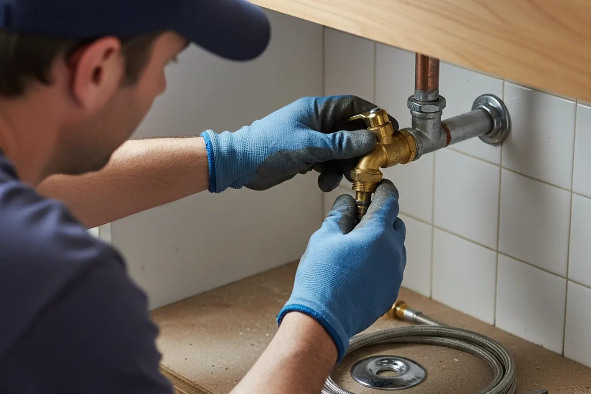 Shutoff valve and fitting work during Repiping in Harlan